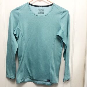 Patagonia Midweight Capilene Base-layer Color Aqua Blue Pullover Size XS